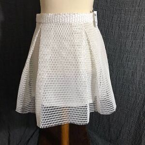 Charlotte Russe White Mesh Mini Skirt